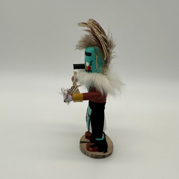 Vintage Kachina Doll Figurine Native American Morning Singer Signed BC As Is - Picture 2 of 8